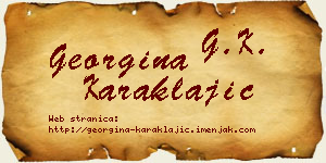 Georgina Karaklajić vizit kartica